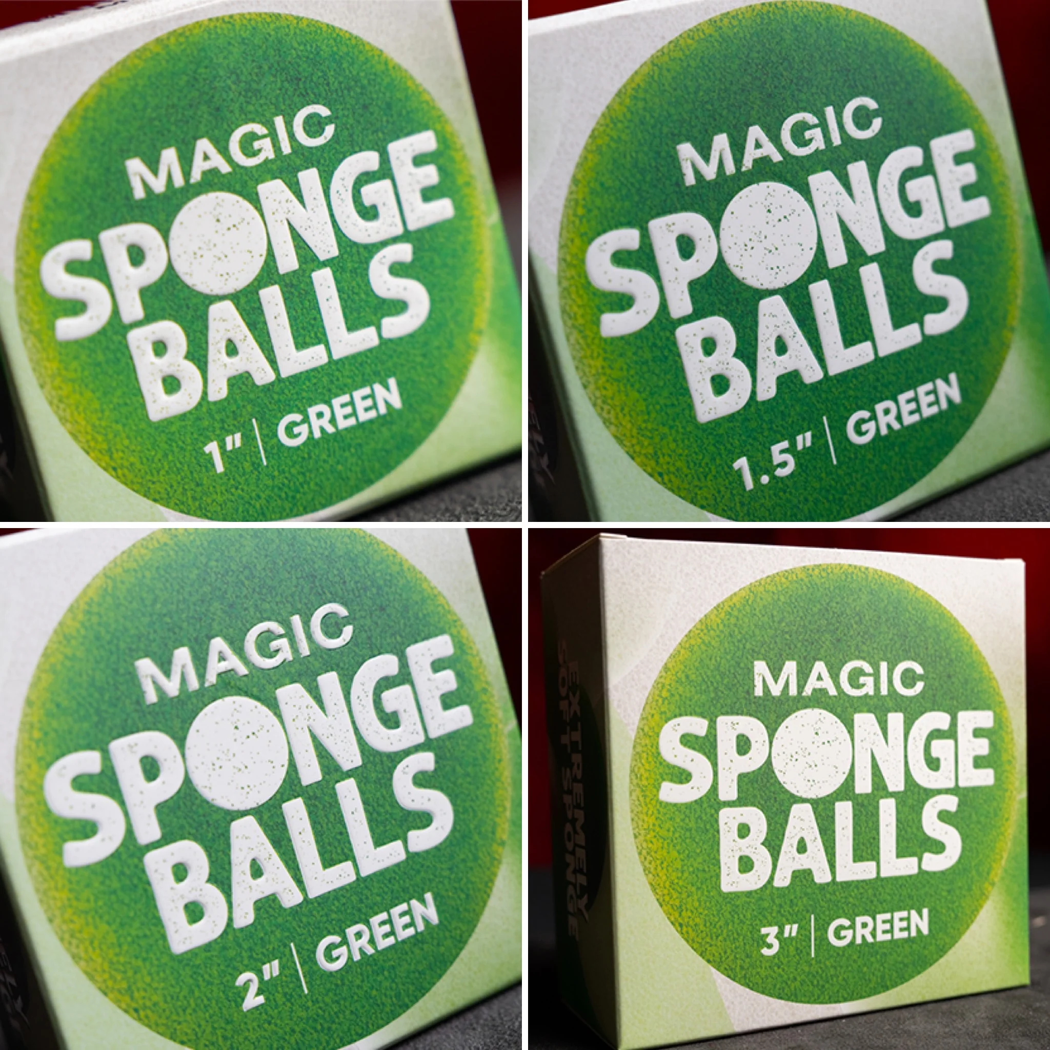 Balles Mousse VERT - Pack de 4 (Magic Sponge Balls)